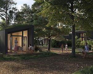 Enjoy the serenity of nature at Eco Lodge 4 persons in Lattrop-Breklenkamp, Twente. Relax on the veranda of this modern vacation home.